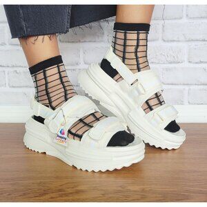 Converse Run Star Utility Sandal 7 CX Women Chunky Sandals Beige Leather A06481C